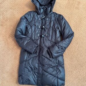 Women's Black Guess Duck Down Puffer Jacket long